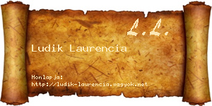 Ludik Laurencia névjegykártya